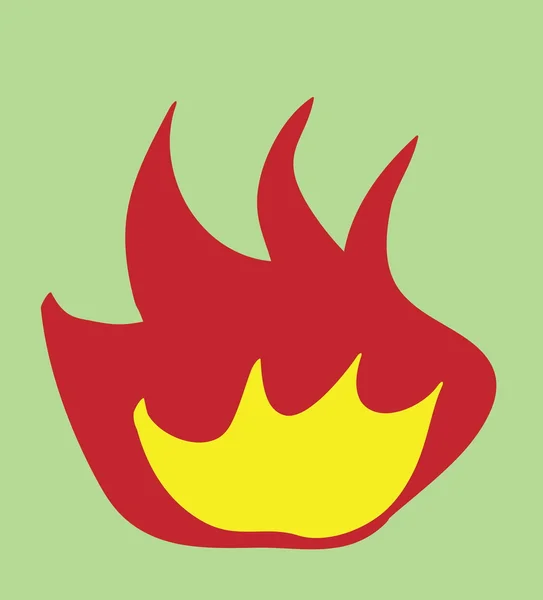 Plameny požáru kreslený — Stock fotografie