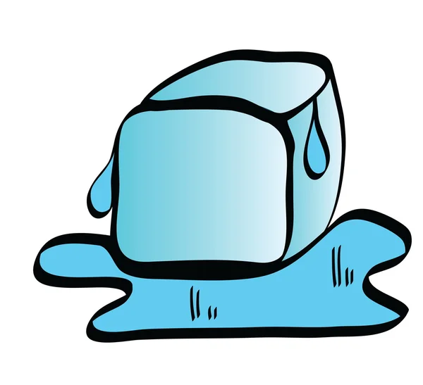 Cartoon  ice cube icon — Stock Photo, Image