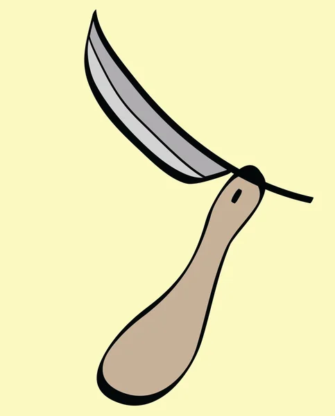 Ikona Cartoon straight razor — Zdjęcie stockowe