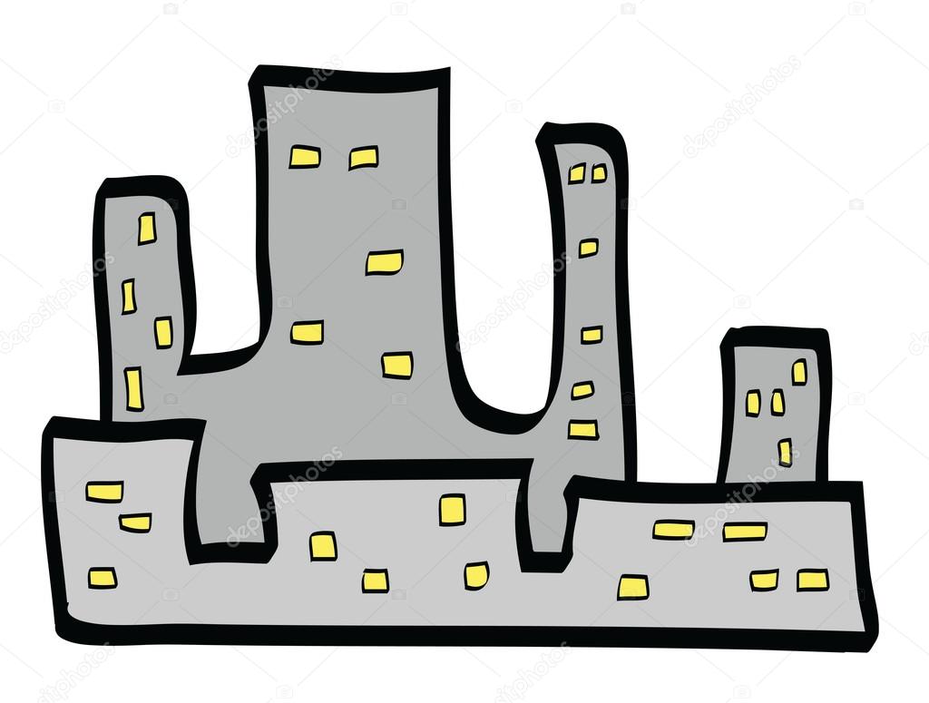 Ilustración vectorial de la construcción de dibujos animados en blanco