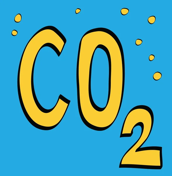 Cartoni animati CO2 — Foto Stock