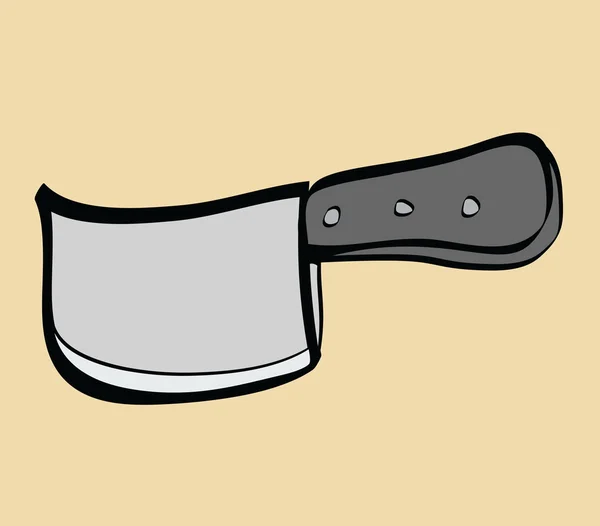 Κινουμένων σχεδίων μαχαίρι Μπαλτάς κρέας — Φωτογραφία Αρχείου