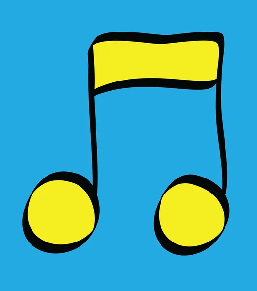 Cartoon color music note — Stock Photo, Image