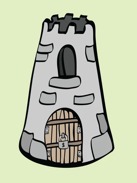 Kreskówka średniowiecznej wieży — Zdjęcie stockowe
