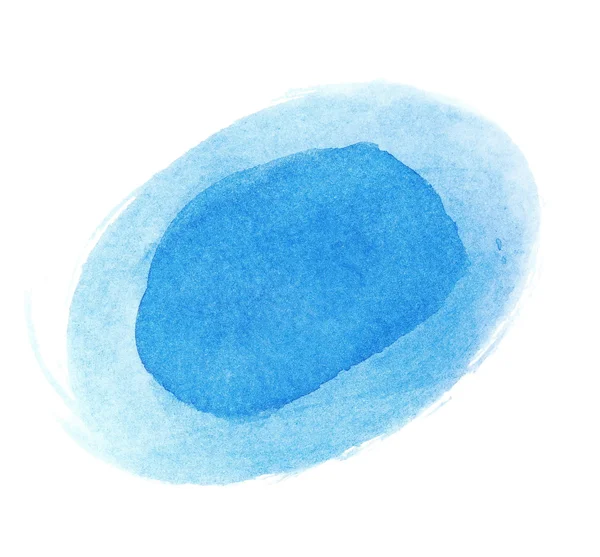 写真青インクの手描きの白い背景に分離されたブラシ ストローク — ストック写真