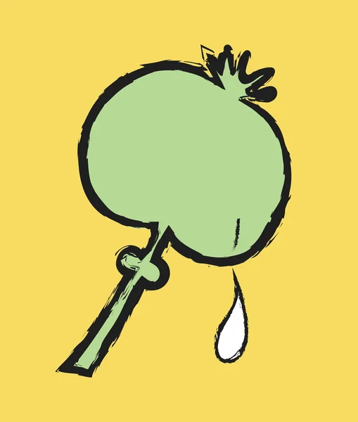 Doodle poppy hoofd — Stockfoto