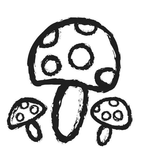 Cogumelos Doodle — Fotografia de Stock