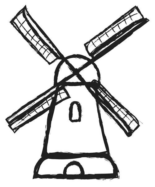 Molino de viento Doodle — Foto de Stock