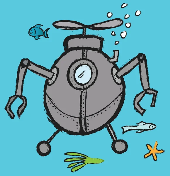 Doodle Mini Submarine — Stock Photo, Image