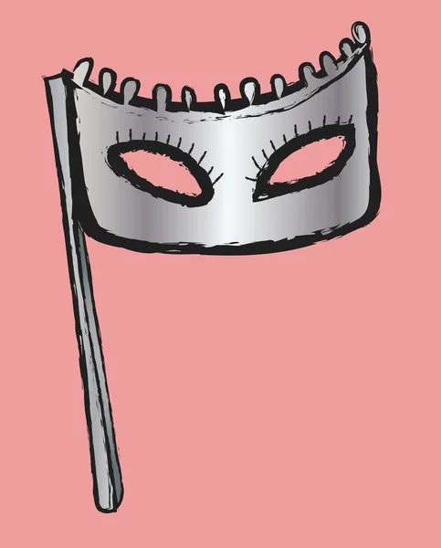 Máscaras de mascarada Doodle — Fotografia de Stock