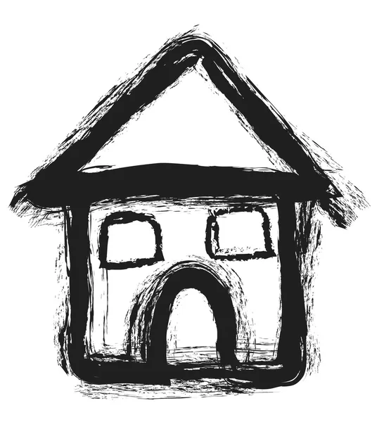 Doodle ev simgesini — Stok fotoğraf