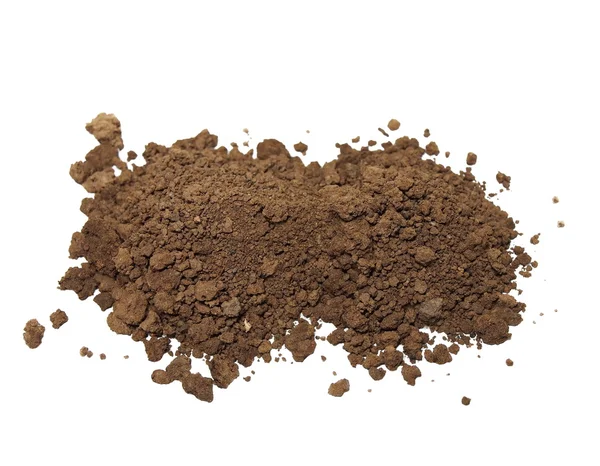 Pile of soil isolated on white background — Stock Photo, Image