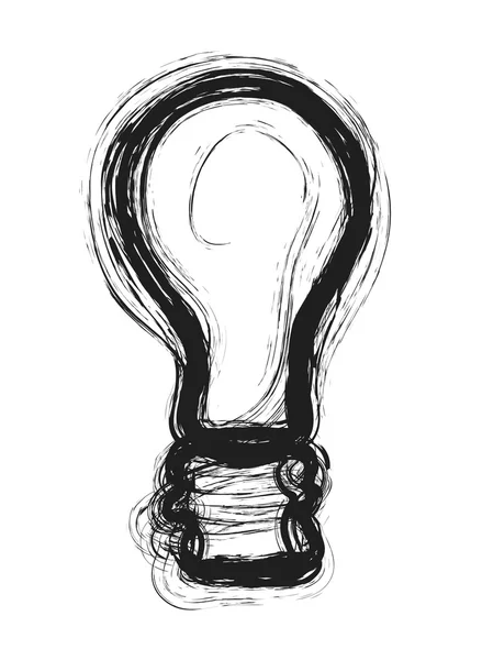 Glödlampa doodle, illustration art designelement — Stockfoto