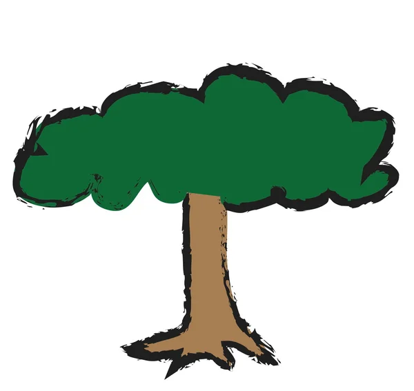 Doodle eco groene boom — Stockfoto