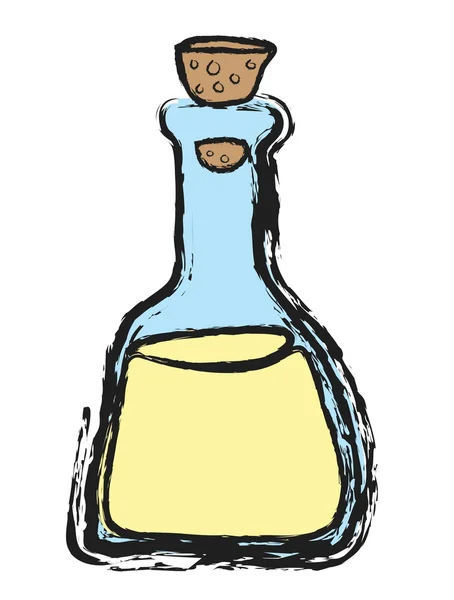 Doodle şişe brendi — Stok fotoğraf
