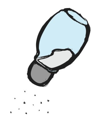 Doodle tuz shaker, illüstrasyon