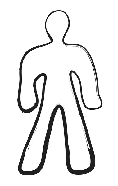 Doodle ikonu siluetu člověka — Stock fotografie