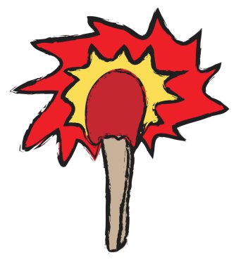 yanan maç basit doodle