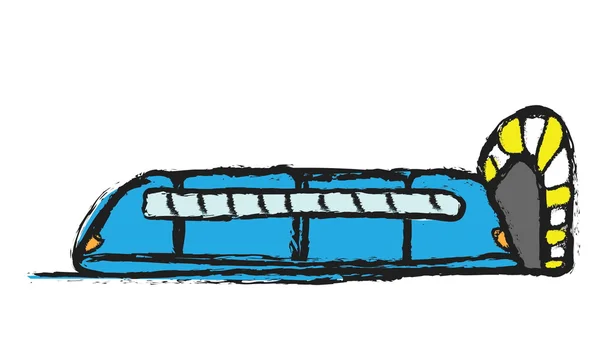 Doodle tren moderno — Foto de Stock