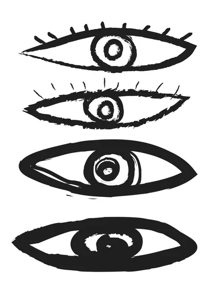 Set doodle eye iconos —  Fotos de Stock