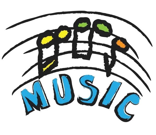 Musica Doodle — Foto Stock