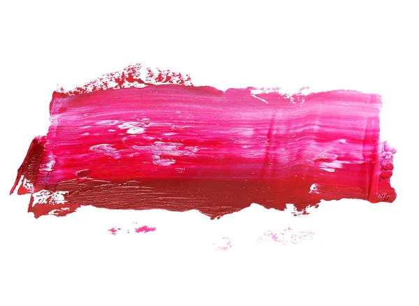 Vermelho e branco grunge pinceladas pintura a óleo isolado no fundo branco — Fotografia de Stock