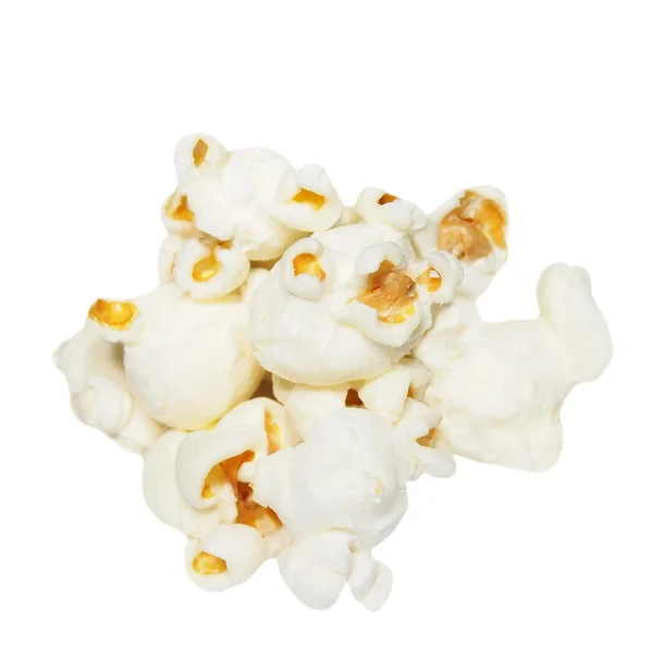 Pile popcorn isolated on white background — Stock Photo, Image