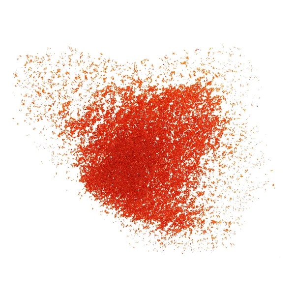 Montón de pimentón rojo en polvo aislado sobre blanco — Foto de Stock