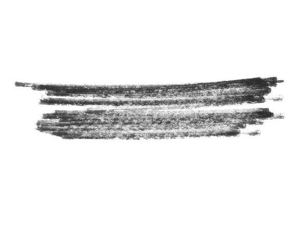 Фото чорний маркер вилупив текстуру гранжевої лінії ізольовано на білому фоні — стокове фото