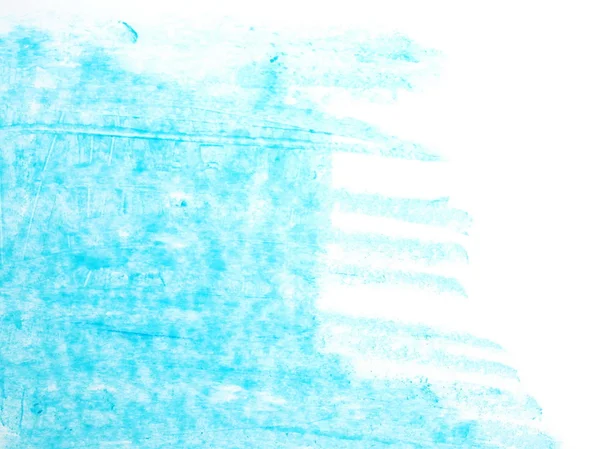 Photo grunge bleu cire pastel tache de crayon isolé sur fond blanc — Photo