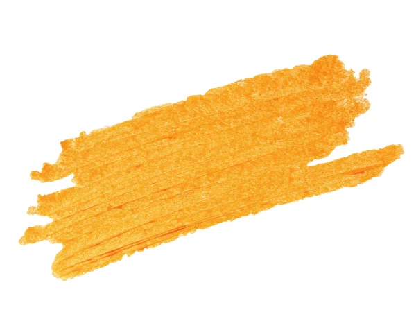 Foto grunge amarelo cera pastel lápis de cera local isolado no fundo branco — Fotografia de Stock