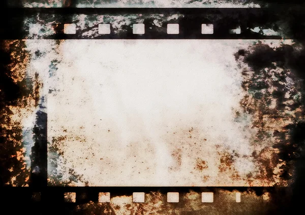 Blank old grunge film strip frame background — Stock Photo, Image
