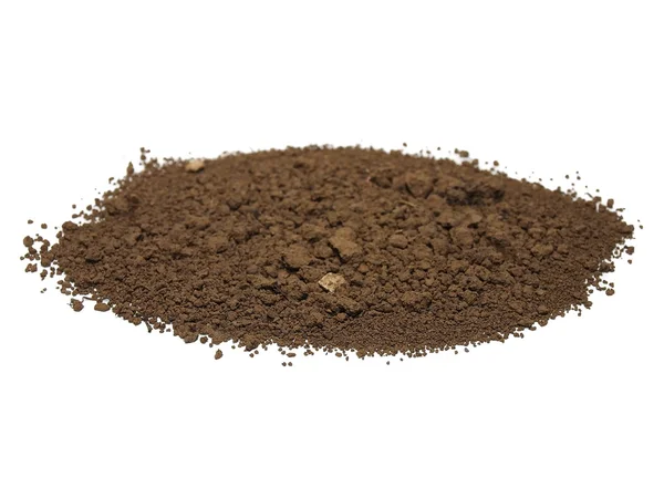 Pile soil isolated on white background — Stock Photo, Image