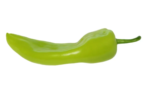 Groene peper geïsoleerd op witte achtergrond — Stockfoto