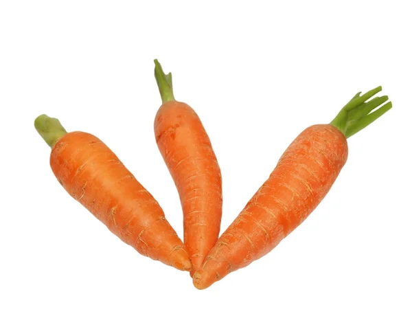 Набір свіжої апельсинової моркви ізольовані на білому тлі з відсічним контуром — стокове фото
