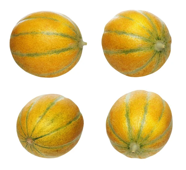Set melon isolated on white background, cantaloupe — Stock Photo, Image