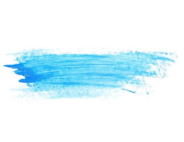 Fotoğraf mavi grunge fırça darbeleri yağlı boya beyaz arka plan üzerinde izole