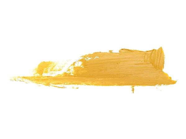 Photo brown grunge brush strokes oil paint isolated on white — Stock Photo, Image