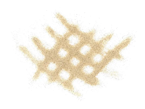 Кучи песка пустыни изолированы на белом фоне — стоковое фото