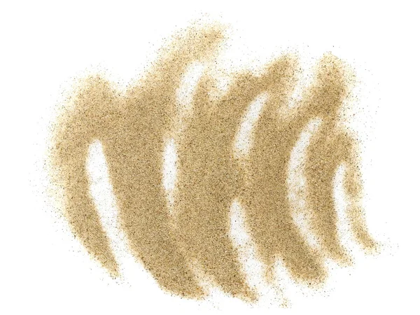 Σωρός έρημος άμμο απομονωμένη σε λευκό φόντο — Φωτογραφία Αρχείου