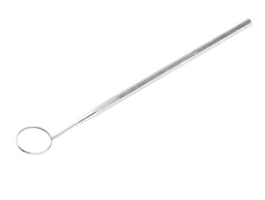 Diş araçları, üzerinde beyaz izole ayna