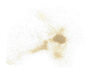 yığın çöl kumu beyaz arkaplanda izole