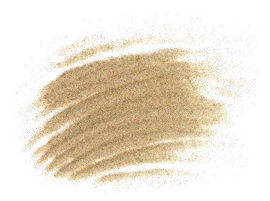 yığın çöl kumu beyaz arkaplanda izole