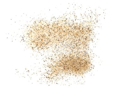 yığın çöl kumu beyaz arkaplanda izole