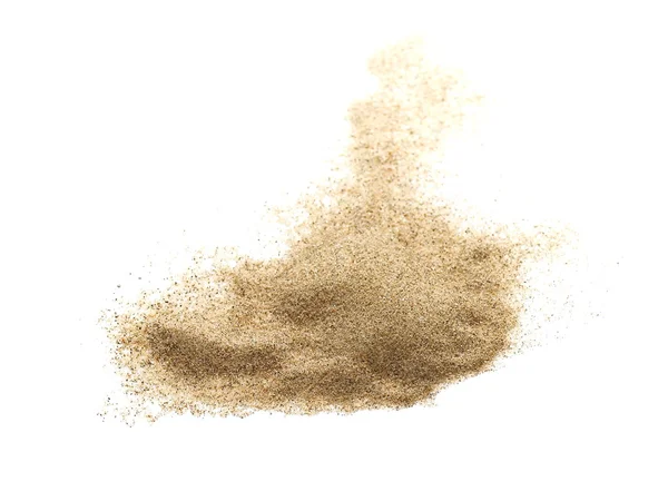 yığın çöl kumu beyaz arkaplanda izole