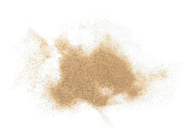 yığın çöl kumu beyaz arkaplanda izole