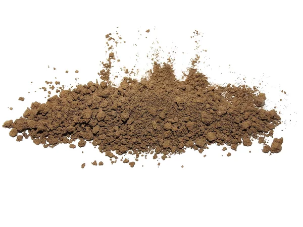 Pile of soil isolated on white background — Stock Photo, Image