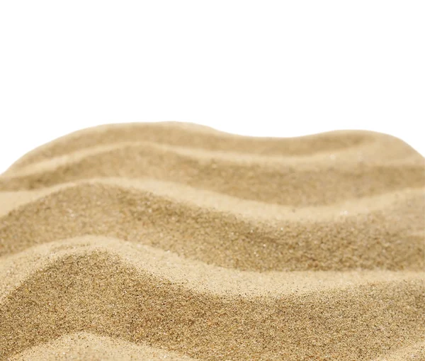 Sabbia desertica isolata su sfondo bianco — Foto Stock