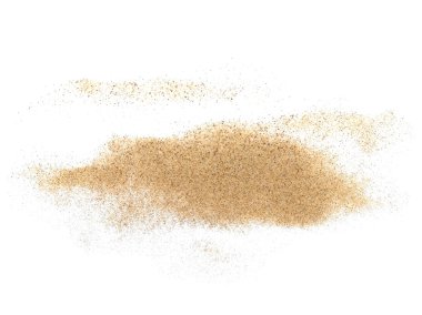 yığın çöl kumu beyaz arkaplanda izole