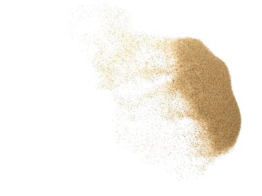 yığın çöl kumu beyaz arkaplanda izole